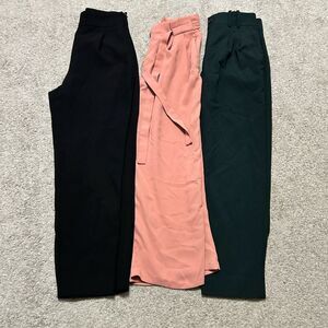 Zara dress pants bundle‎ women’s XS pink black and green.